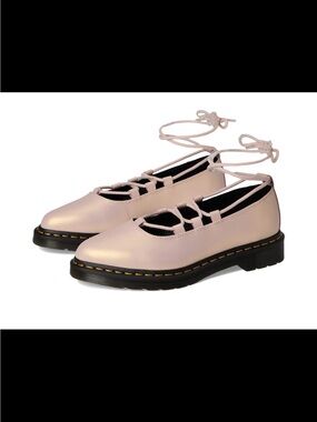 Dr Martens Womens Pink Lace-Up Mary Jane Effie II Platform Flats Sz 10 Sold Out